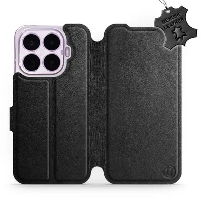 Produktbild von Echtleder Handyhülle für Xiaomi 17T Pro, Mobiwear Leather, Schwarz