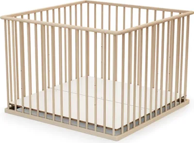 Immagine prodotto di WEBABY - Box bambini legno CUBO - Faggio natural - 100 x 100 cm