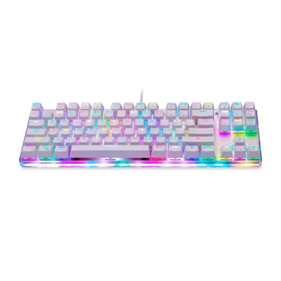 Zdjęcie produktu dla Mechaniczna klawiatura do gier Motospeed K87S RGB (biała)