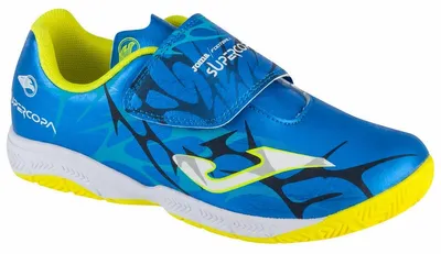 Image de Joma - Chaussures de football en salle pour enfants « Super Copa » PP6899 (24 EU) (bleu/jaune)