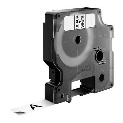 Produktbild von DYMO Original D1-Etikettenband | 19 mm x 7 m |schwarz auf weis | selbstklebendes Schriftband |Polyster | für LabelManager-Beschriftungsgerät