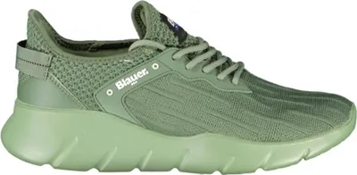 Produktbild von Grüner Herrensportschuh mit Schnürsenkeln und kontrastierenden Details