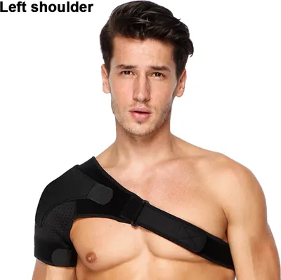 Produktbild von Schulterbandage, verstellbare Schulterbandage mit Druckpolster für Männer/Frauen – Linderung von Schulterschmerzen（Schwarz，rechte Schulter）