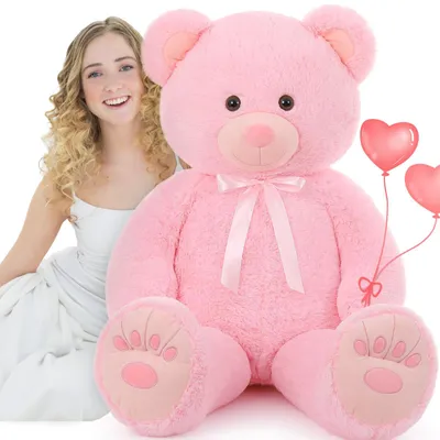 130 cm XXL Teddybär, Plüschtier, Riesenbär, Kuscheltier, Rosa