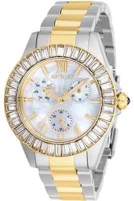 Produktbild von Invicta Angel 28451 Damenuhr - Quarzwerk - Edelstahl mit Perlmuttzifferblatt - 38 mm