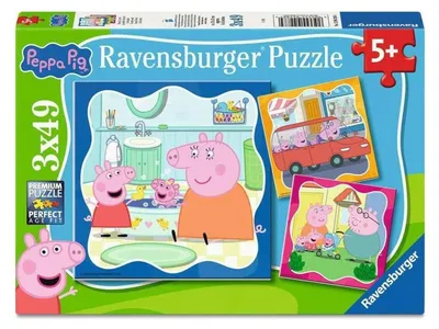 Image de Puzzle Ravensburger Peppa Pig - 3x49 pièces.