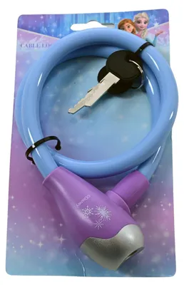 Immagine prodotto di Lucchetto per bicicletta per bambini Lucchetto per bicicletta a cavo Blu Disney Frozen Regina dei Ghiacci Elsa Anna 1432