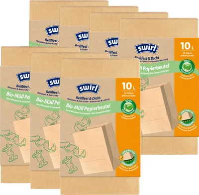Produktbild von Swirl -Müll-Papier-Beutel 10L 10 Stück (7er Pack)