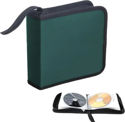 Zdjęcie produktu dla Torba do przechowywania płyt CD i akcesoriów samochodowych, zielona, na 40 płyt