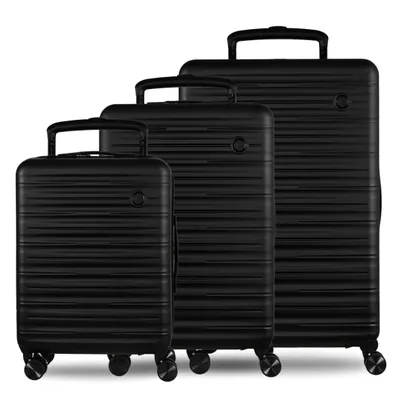 Produktbild von COCOONO® Emotion Koffer Set Frozen Black - M, L, XL Premium Trolleys – Stilvoller Reisekoffer mit Rollen – TSA-Schloss - Hartschalenkoffer