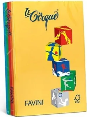 Produktbild von Favini A71X514 Druckerpapier A4 (210x297 mm) 500 Blätter Blau, Grün, Orange, Rot, Gelb