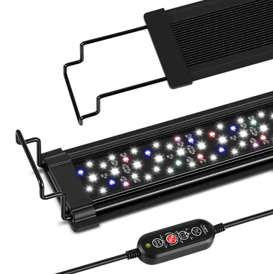 Produktbild von Vigevee 18 W Wasserdicht Farbige LED-Aquarienlampe mit Halterung und Zeitschaltuhr, dekorative Beleuchtung