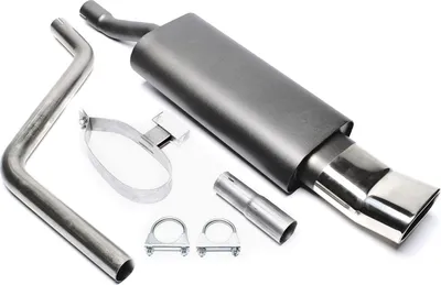 Produktbild von Sportauspuff 70x140mm DTM hoch oval gebördelt mit ABE für VW Polo 86c inkl.coupe