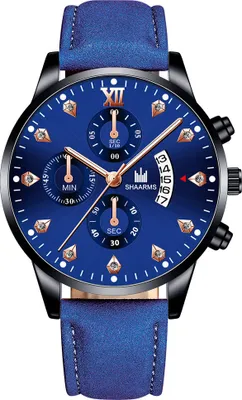 Produktbild von Quido Uhr in Blau – Elegante Herrenuhr für jeden Anlass KP14272