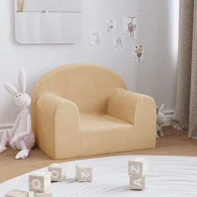 Produktbild von "im Angebot" Kindersofa Creme Weicher Plüsch - Kindersofas CC16398