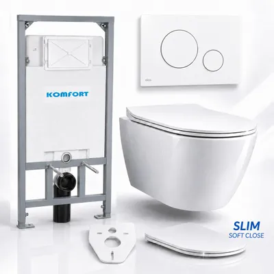Produktbild von Alcadrain Vorwandelement WC-Schüssel Betätigungsplatte M670 Weiß | BADLAND ROLO, KI-generiertes Bild