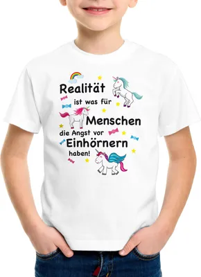 Produktbild von style3 Realität ist was für Menschen die Angst vor Einhörnern haben Kinder T-Shirt Unicorn Einhorn