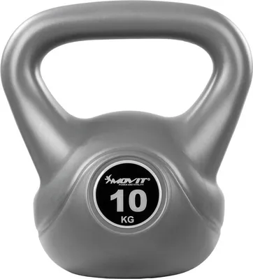 Produktbild von Movit Kettlebell činka, 10 kg, šedá/černá