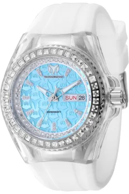 Produktbild von TechnoMarine Cruise TM-125039 Damenuhr - Quarzwerk - Edelstahl mit blauem Zifferblatt - 40 mm
