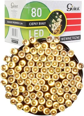 Zdjęcie produktu dla Lampki choinkowe 80 LED RING ciepły biały