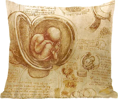 Produktbild von MuchoWow® Zierkissen Sofakissen Wohnzimmer Dekokissen 45x45 cm Leonardo da Vinci - Schlafpolster - Polster für das Sofa