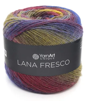 Obrázek produktu pro YarnArt Lana Fresco 8108 100 % vlna, příze s barevným přechodem, 100 g/380 m, měkká a hřejivá