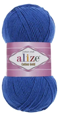 100g Strickgarn Alize Cotton Gold Uni Klassikgarn Häkelgarn königsblau