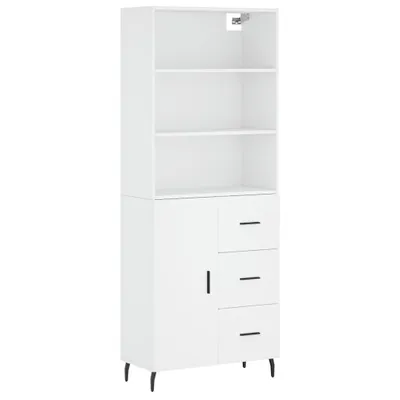 Immagine prodotto di Credenza Bianca 69,5x34x180 cm in Legno Multistrato