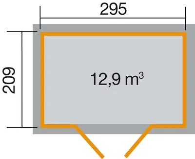 Produktbild von WEKA 226.3021.10400 Gartenhaus/Blockbohlenhaus Luna mit Doppeltür ; Größe: 3 ; Farbgebung: Naturbelassen ; Wandstärke: 21 mm ; Maße (LxBxH): 295 cm x 209 cm x 252 cm ; Seitenwandhöhe: 197 cm