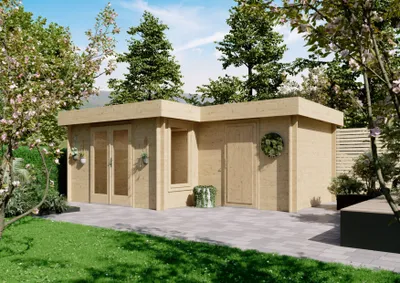 Produktbild von Fjordholz Flachdach Gartenhaus Modell Tobi 28 B