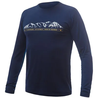 Obrázok produktu pre Tričko Sensor Merino Active PT Mountains pánske dlhé tmavomodré veľkosť M 22200023-01