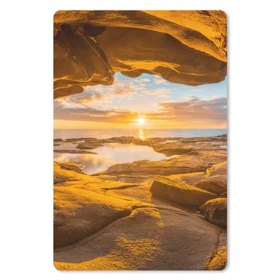Produktbild von MuchoWow® Mauspad Mousepad Höhle - Meer - Horizont - Sonnenuntergang 40x60 cm - Mousepads - Maus Mat - Pad - Mausunterlage - Schreibtisch Accesoire