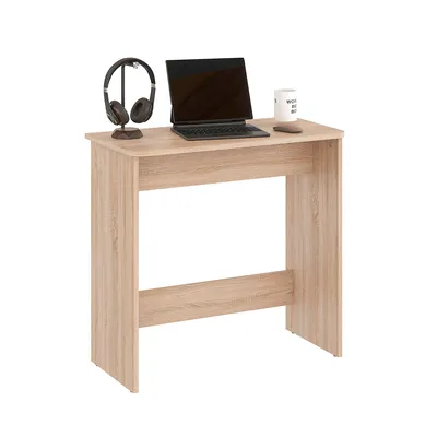 Produktbild von KOMTO Kleiner Schreibtisch Weiß – Computertisch, PC Tisch für Büro, Schmaler Arbeitstisch, Büro Tisch | Small Desk Zipp 79,5 x 39 x 75,5 cm