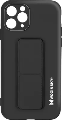 Produktbild von Wozinsky Kickstand Case Silikonhülle mit Ständer iPhone 11 Pro Max schwarz