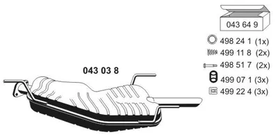 Produktbild von ERNST 043038 Endschalldämpfer für OPEL VECTRA B (36) Auspuff