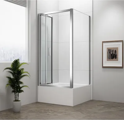 Zdjęcie produktu dla DEEP Prostokątna kabina prysznicowa 1000x750mm wariant L/R, szkło przezroczyste