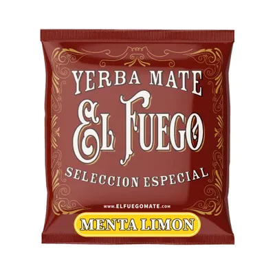 Produktbild von El Fuego - Mate Tee Probe Menta Limon 50g - Rauchig Viel Staub - Mit Minze, Zitrone - Intensive - Yerba Mate aus Paraguay