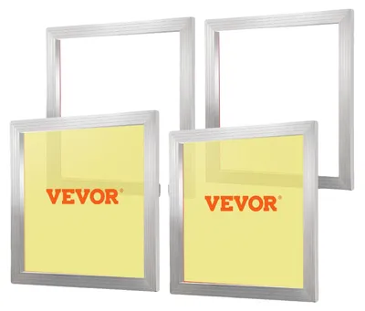 Obrázek produktu pro VEVOR 4 ks Sítotiskový rám z hliníkové slitiny 50,8 x 50,8 cm, příslušenství sítotiskových strojů 110 ok, odolný proti kyselinám a nedeformovatelný pro povlaky na polštáře, látky, papír, kopírovací papír atd.