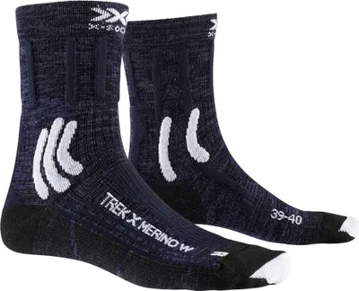 Produktbild von X-Bionic 4.0 TREK X Merino Womens Socks - Hochwertige Socken aus Wolle für mehr Komfort und Ausdauer auf anspruchsvollen Trekkingtouren - Blau/Weiß, 37-38