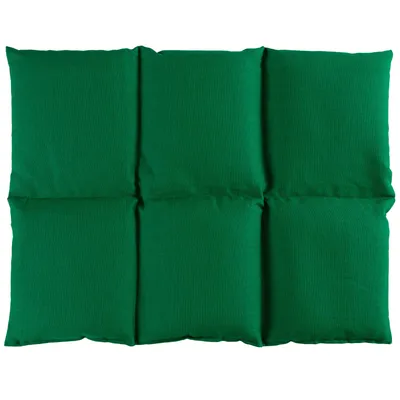 Produktbild von Giraffenland Leinsamenkissen groß 40x30cm 6-Kammer - grün - Wärmekissen Körnerkissen für Mikrowelle & Backofen z.B. für Rücken & Bauch - Leinsamen-Kissen 30x40 - grün