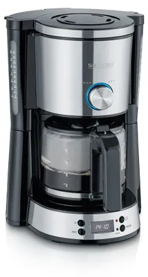 Obrázok produktu pre Severin KA 4826, Kávovar, 1 L, Mletá káva, 1000 W, Čierna, Nerezová oceľ