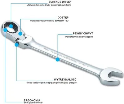 Immagine prodotto di Chiave combinata a cricchetto Sata da 13 mm rotta
