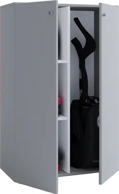 Produktbild von VCM Holz Besenschrank | 4 Fächer | Haushaltsschrank | Maße: B. 70 x H. 111 x T. 38 cm | 2 Drehtüren – Lona L