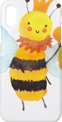 Produktbild von Mr. & Mrs. Panda Iphone 10 Handyhülle Biene König - Weiß - Geschenk, Hülle, Cover, Handy, X, Hummel