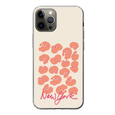 Produktbild von MuchoWow® Handyhülle Schutzhülle Hülle für iPhone 12 Pro Blume - Abstrakt - New York Silikon Softcase Handy Hülle - Abdeckung