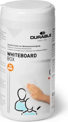 Obrázek produktu pro DURABLE ?istící ubrousky WHITEBOARD BOX 100, bílá, 575902