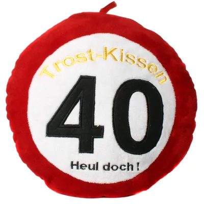 Produktbild von Trost-Kissen "40-Heul doch!" 29 x 29 cm Geburtstag Geschenkidee Sofakissen