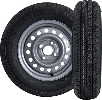 Produktbild von Satz von zwei Rädern für einen Anhänger KENDA 155/80 R13 84N Reifen und KENDA 4Jx13H2 4x100 ET:30 Felge