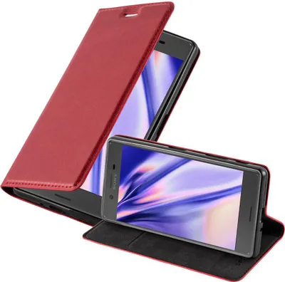 Obrázok produktu pre Cadorabo puzdro pre Sony Xperia X ochranné puzdro v červenej farbe puzdro na mobilný telefón kryt magnetické zatváranie