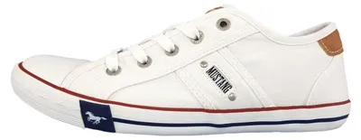 Produktbild von Mustang Damenschuhe Schnürschuhe Sportive Leinenschuh Weiß Freizeit